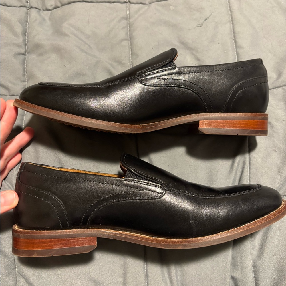 FLORSHEIM Men’s Black Leather Slip-On Loafers Size 7.5 - Picture 5 of 7